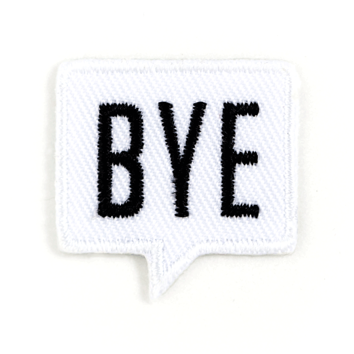 Bye Embroidered Sticker Patch - homesewn