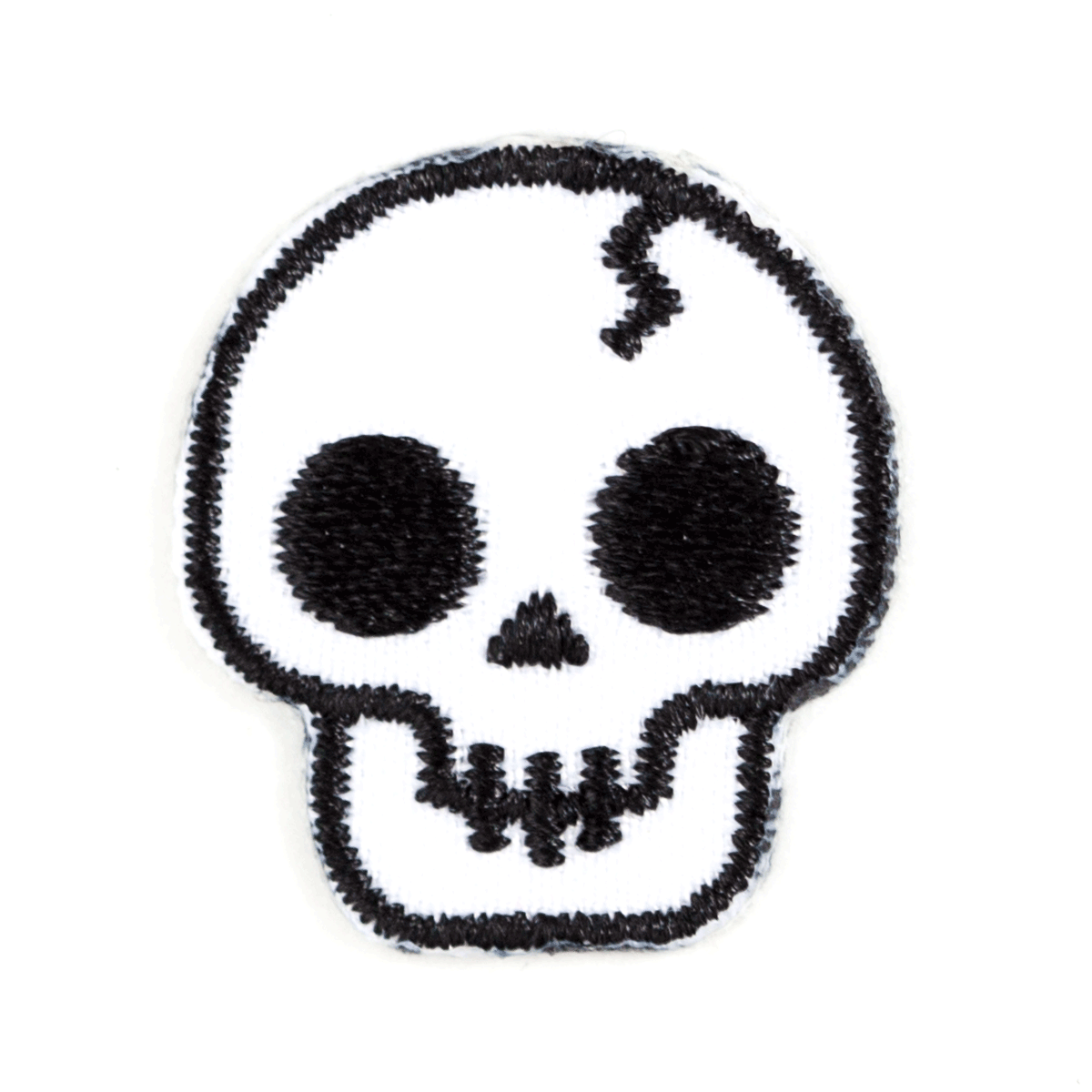 Skull Embroidered Sticker Patch - homesewn