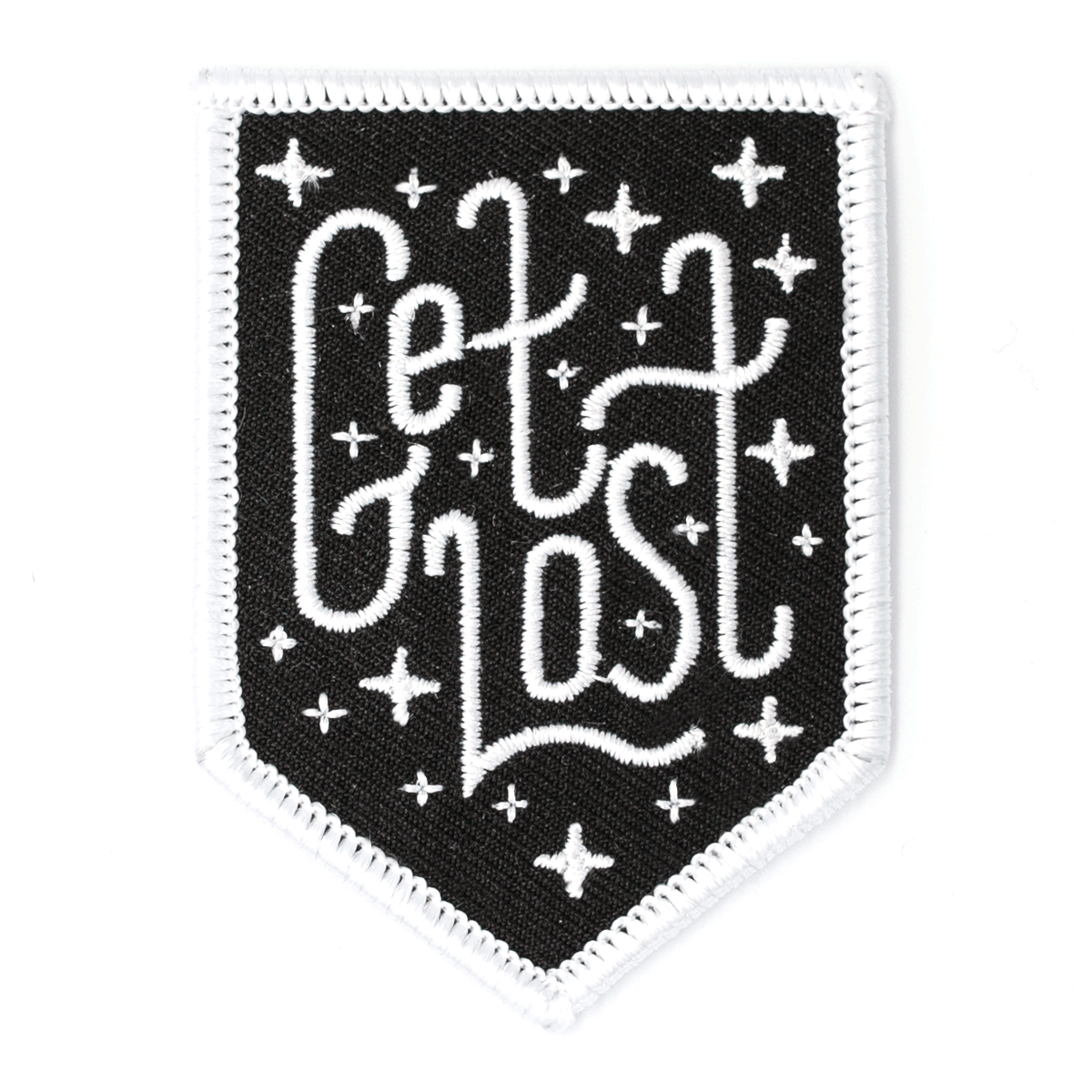 Get Lost Embroidered Iron-On Patch - homesewn