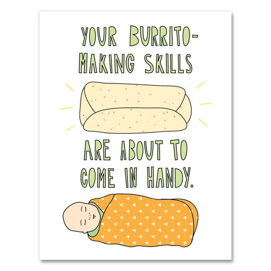 Burrito Baby - New Baby Card - homesewn