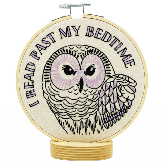 NEW! I read past my bedtime Complete Embroidery Kit
