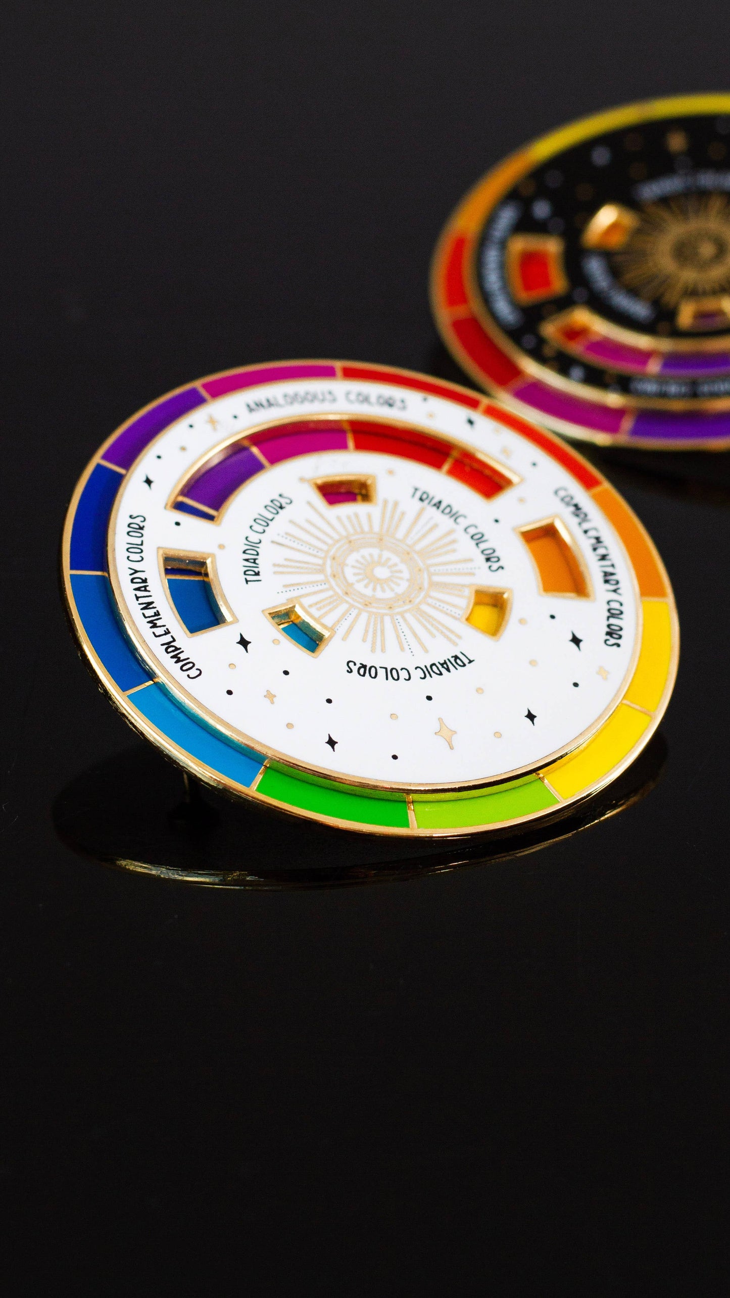 Color Wheel© Enamel Pin, Interactive Spinner Lapel Pin - homesewn
