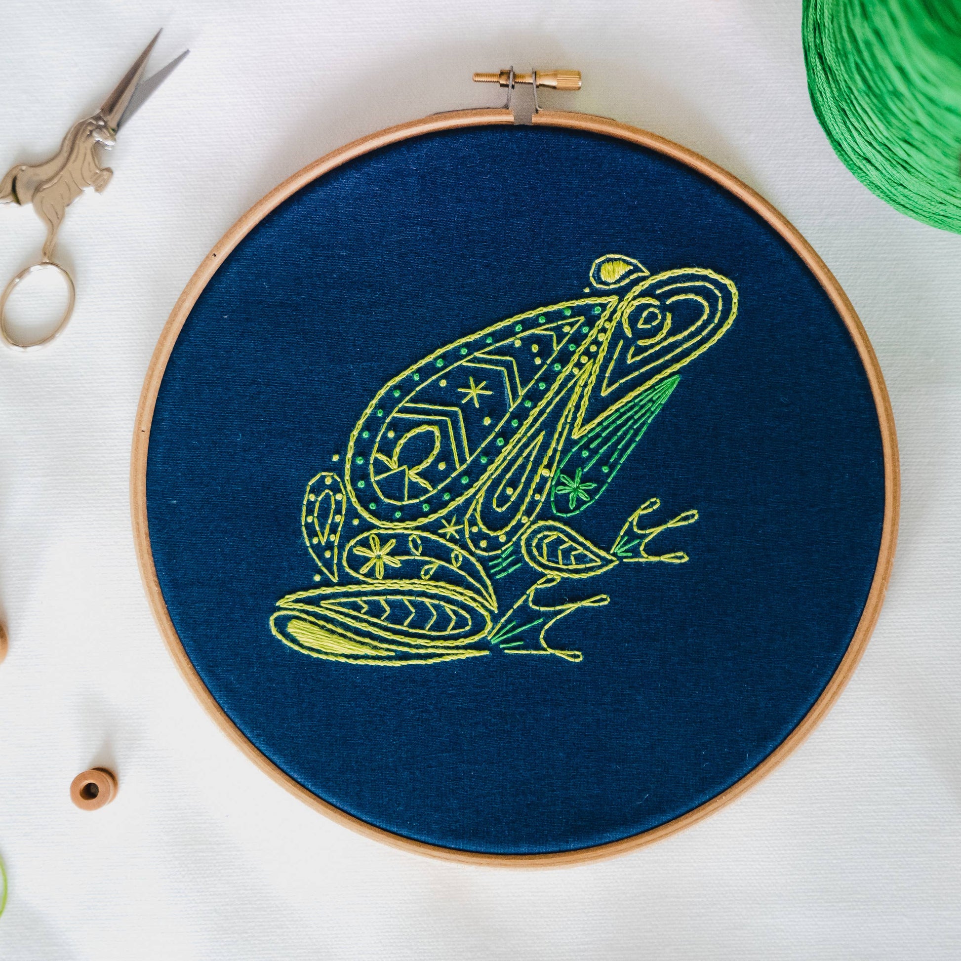 Frog Embroidery Kit - homesewn