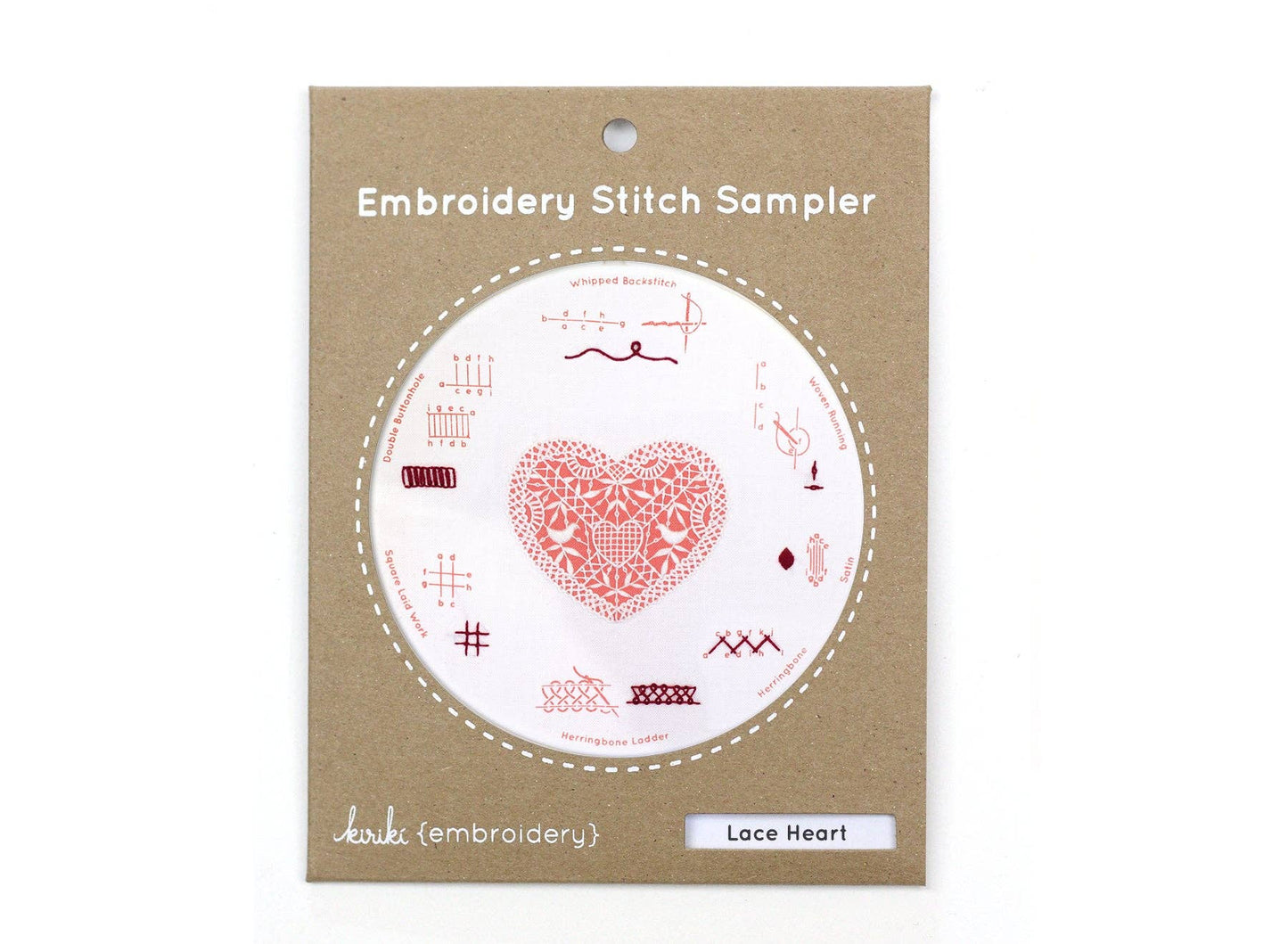 Lace Heart Embroidery Kit - homesewn