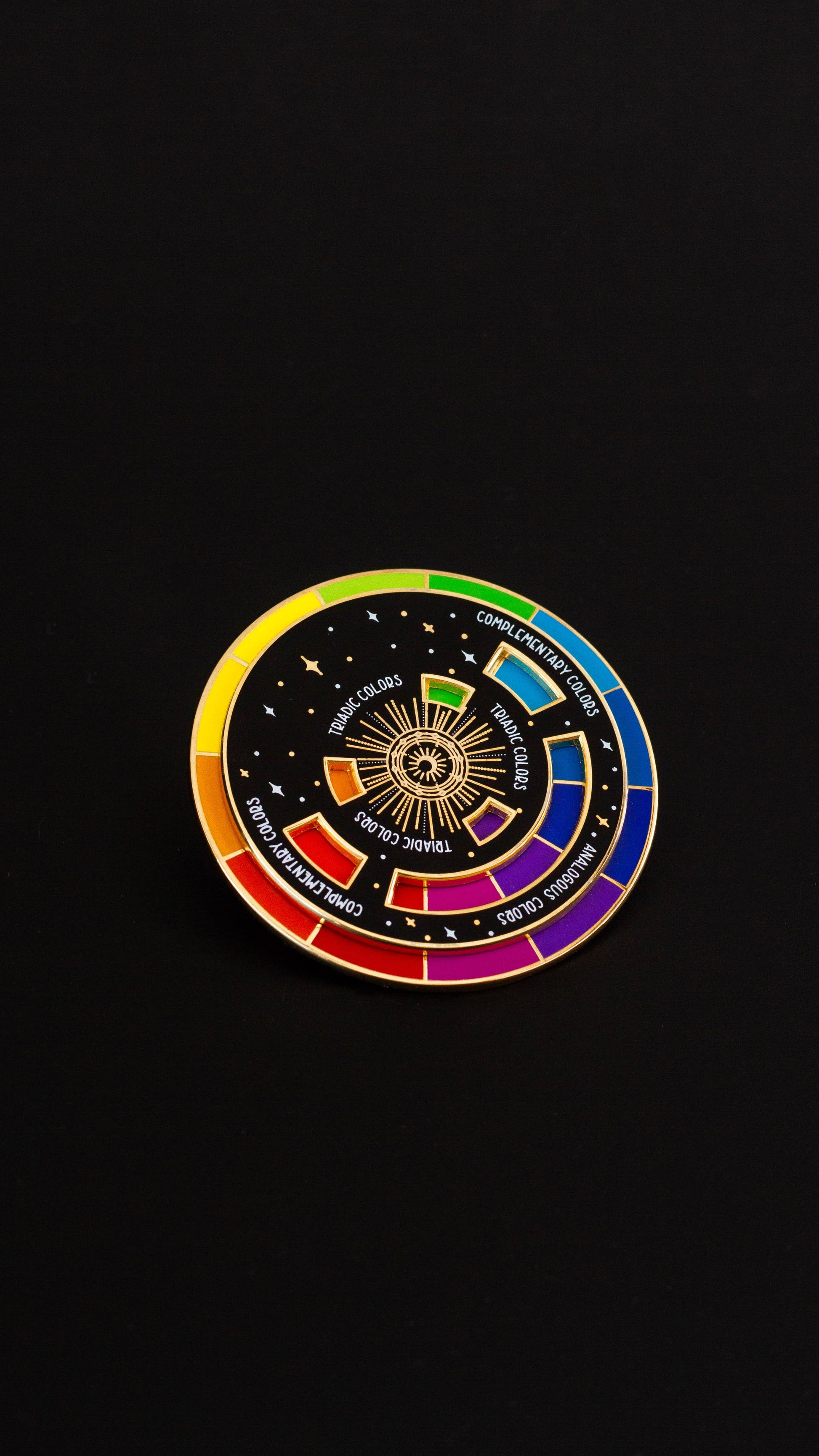 Color Wheel© Enamel Pin, Interactive Spinner Lapel Pin - homesewn