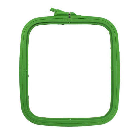 Nurge Square Plastic Hoops 195 x 220mm (8" x 9"): 220 x 195mm ( 8 3/4" x 7 3/4" ) / Green - homesewn