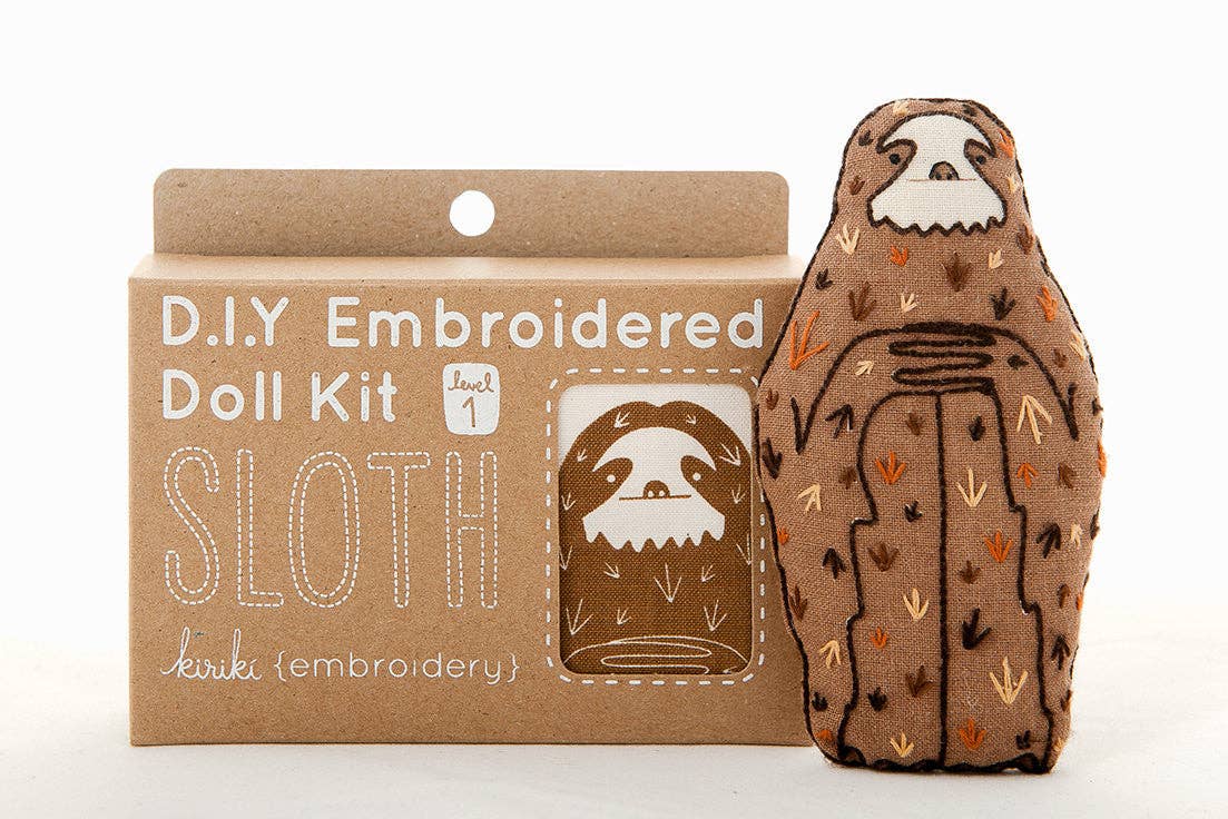 Sloth - Embroidery Kit - homesewn