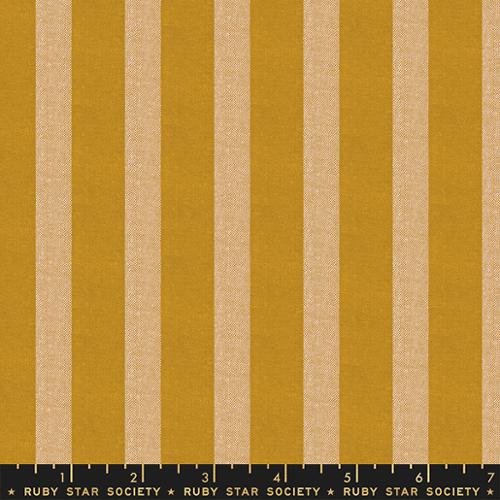 Breeze Stripe - Goldenrod - Warp and Weft Moonglow - homesewn