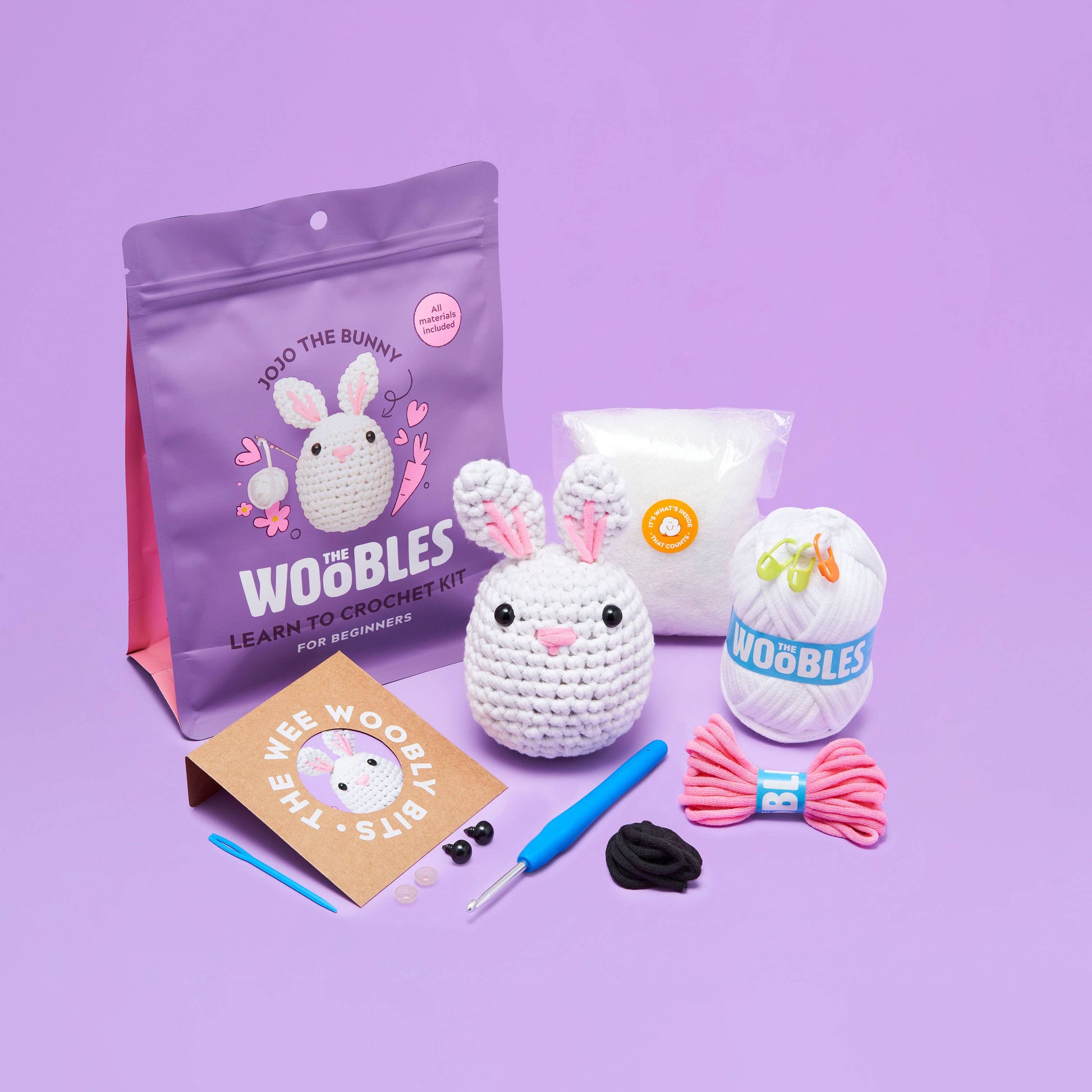 Jojo the Bunny Beginner Crochet Kit - homesewn