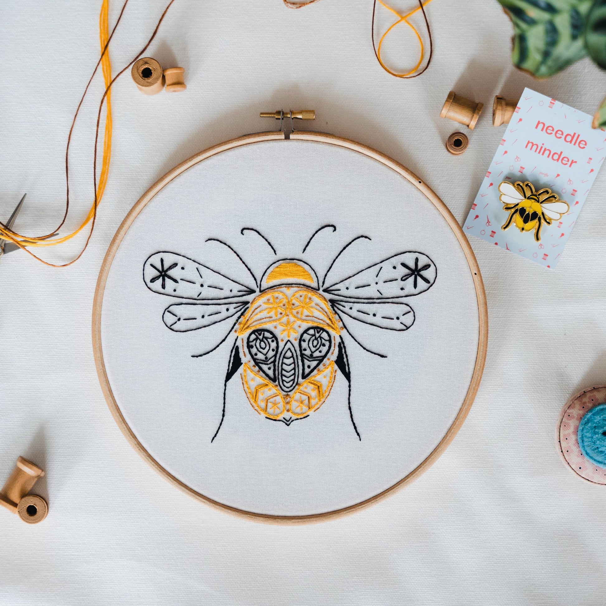 Bee Embroidery Kit - homesewn