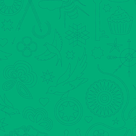 Embroidery - Green Turtle - Sun Print 2020