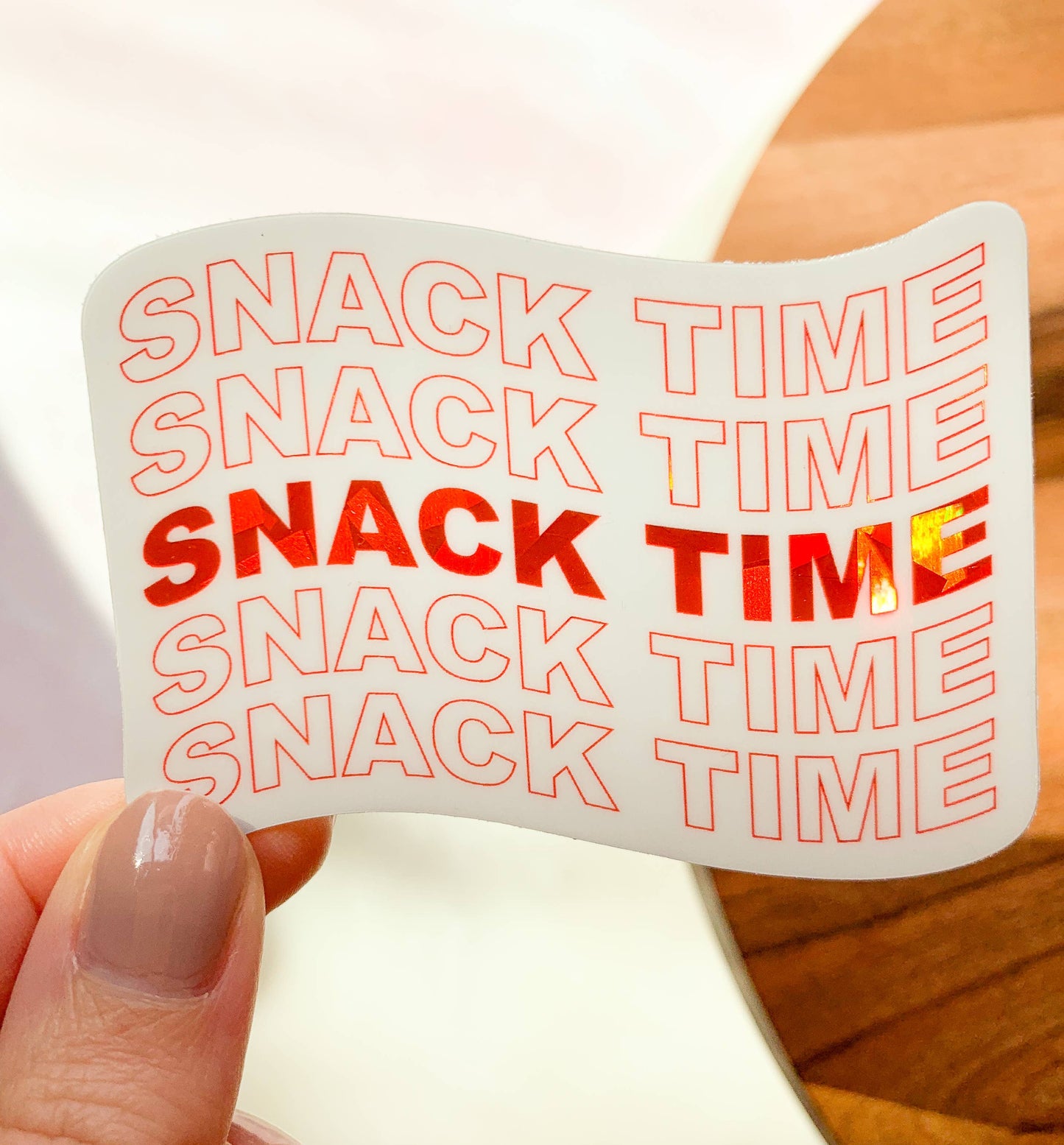Snack Time Sparkle Sticker - homesewn