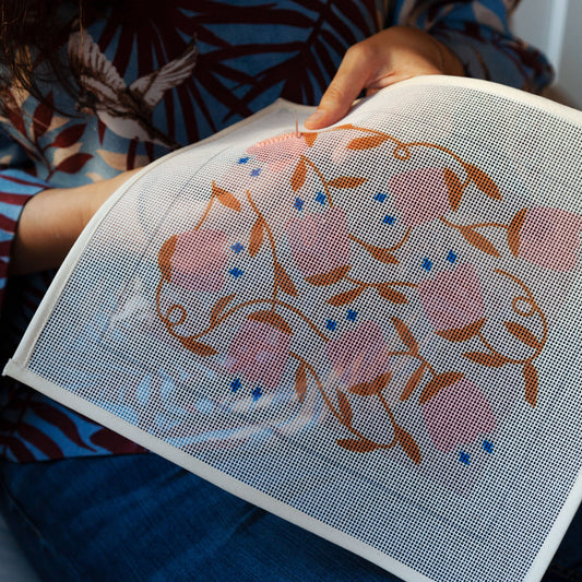 Bellflower Needlepoint Kit | DIY Embroidery - homesewn