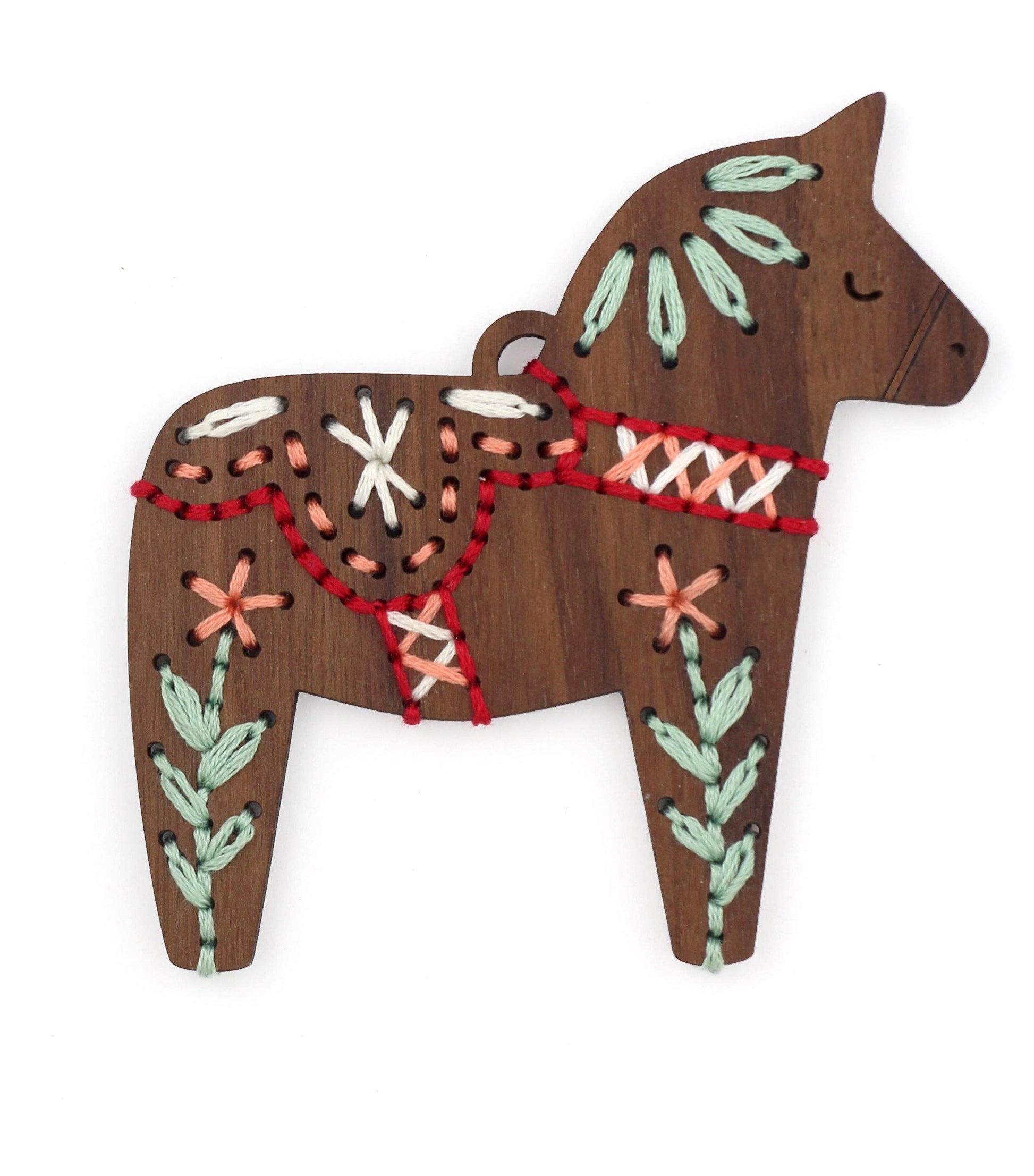 Dala Horse - DIY Stitched Ornament Kit - homesewn