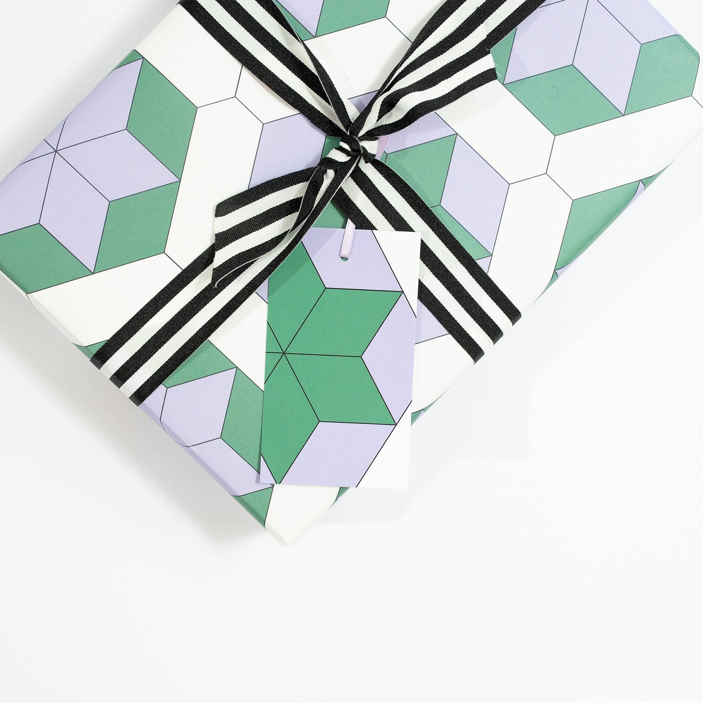 Patchwork Green & Lilac Gift Tags - homesewn