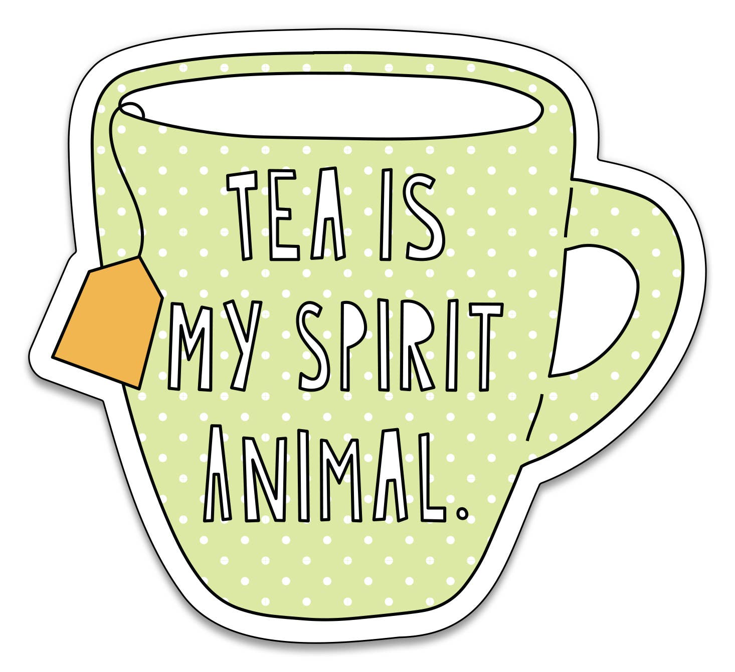 Tea is My Spirit Animal - 3" vinyl sticker - homesewn