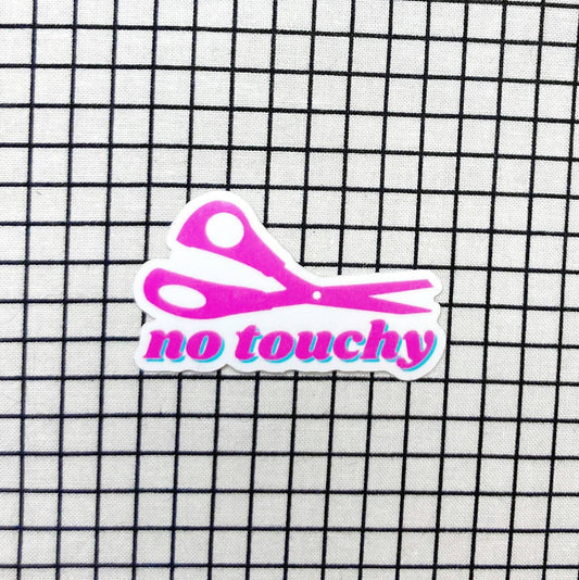 No Touchy! Sewing Scissor And Quilting Vinyl Sticker - homesewn