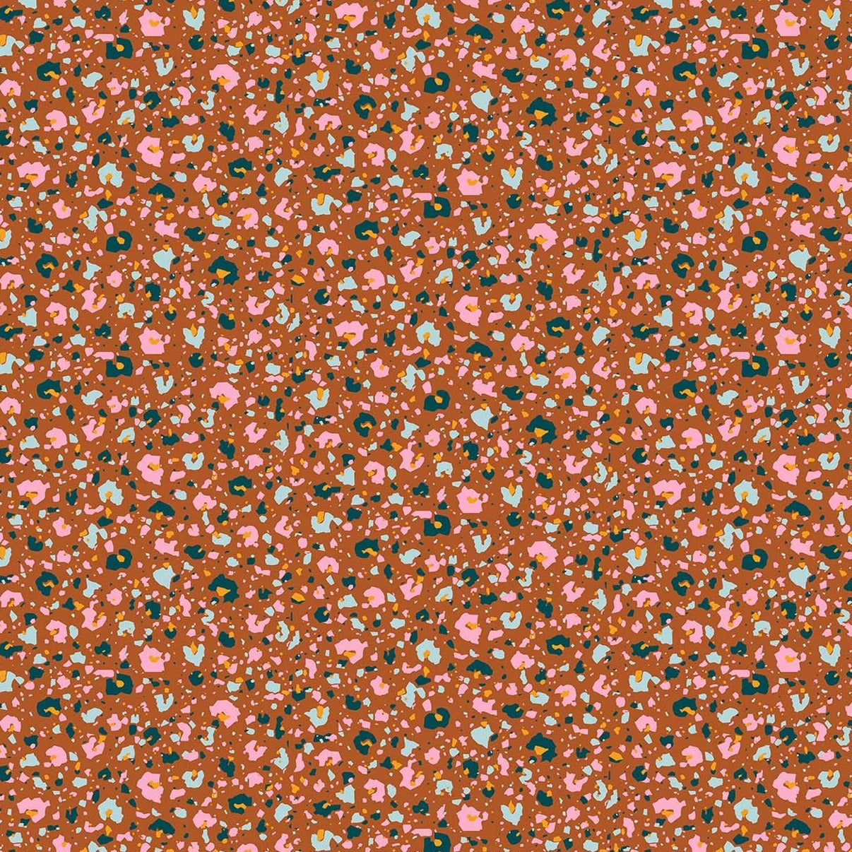 Pixel Floral Brown - Dreamscape - 90569-30 - homesewn