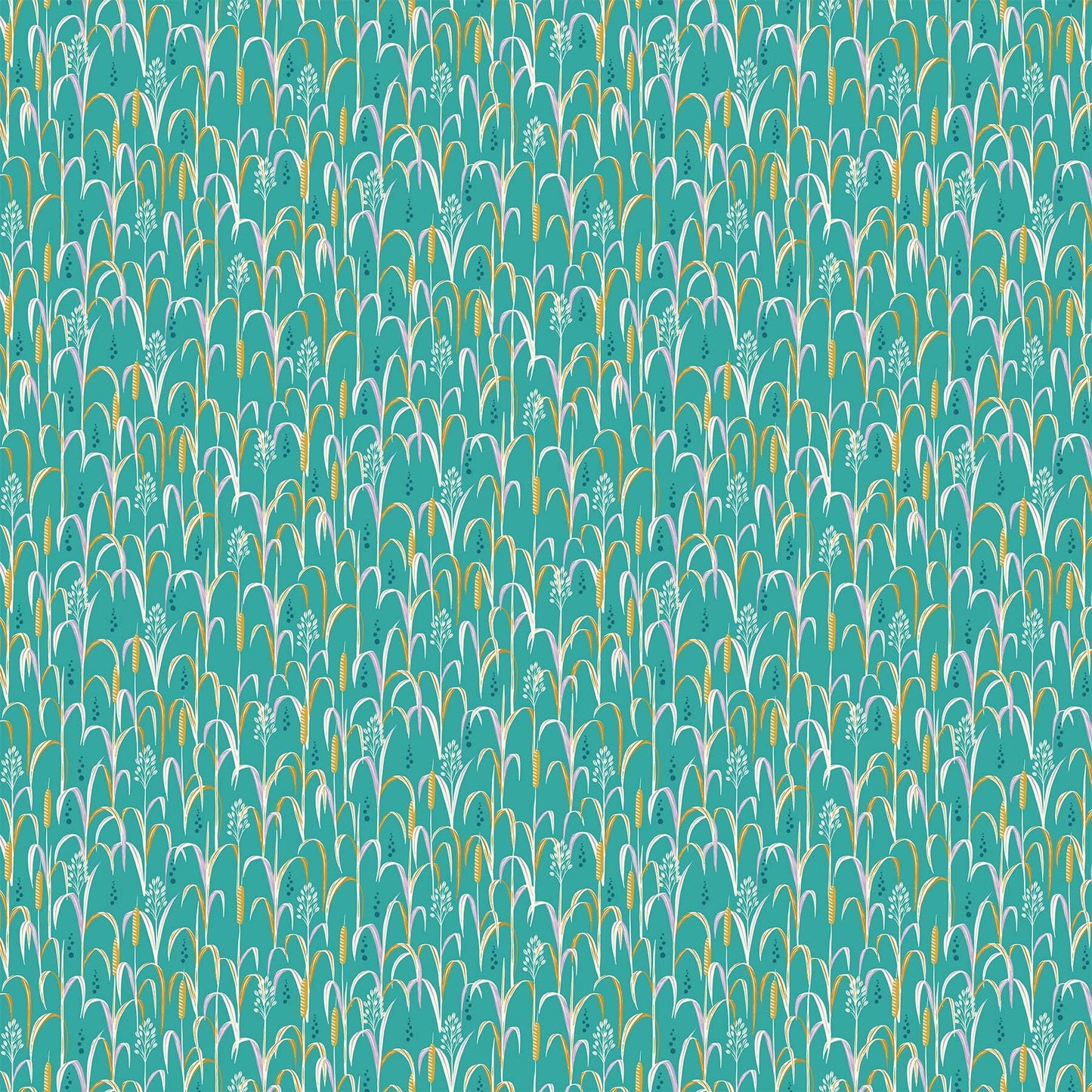 Cattails - Teal - Pond Tales - homesewn