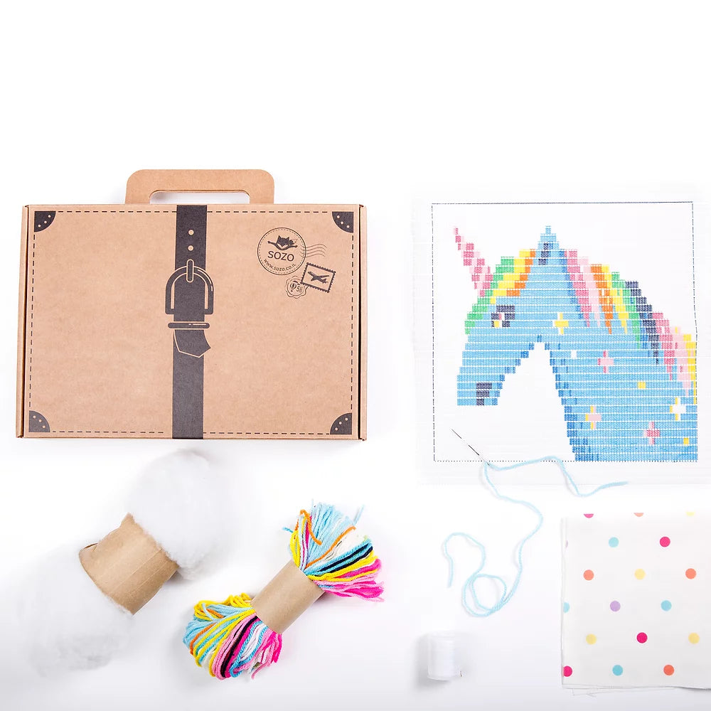 Kids Pillow Needlepoint Kit - Unicorn - homesewn