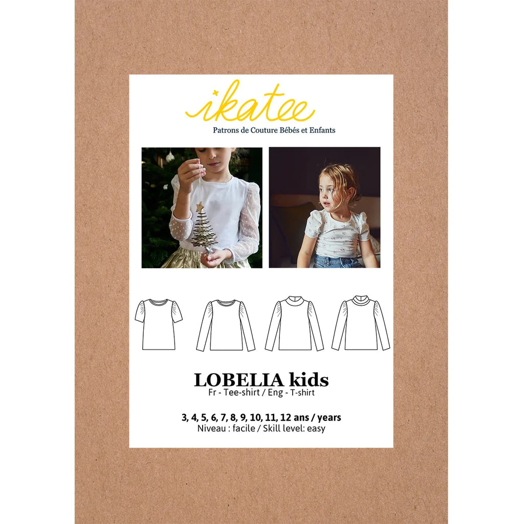 Lobelia Kids T Shirt - 3-12y - Ikatee Pattern - homesewn