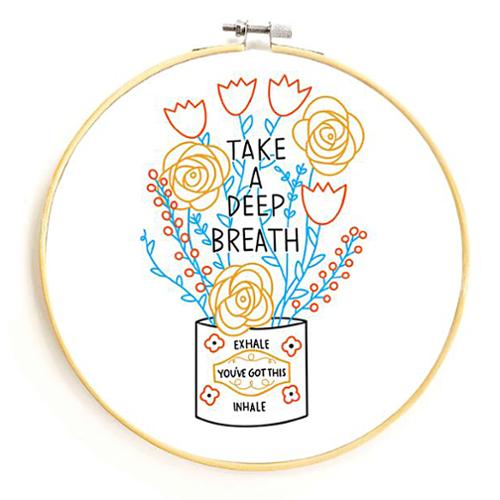 Take A Deep Breath Embroidery Kit - homesewn