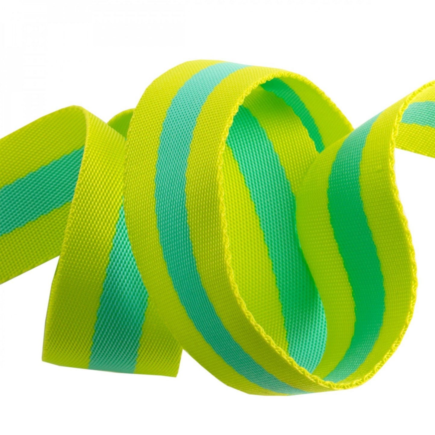 1.5" Webbing - Lime & Turquoise - homesewn