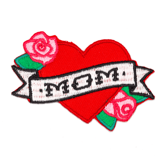Mom Tattoo Iron-on Embroidered Patch - homesewn