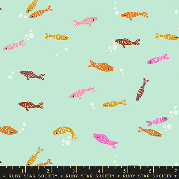 Fishies - Mint - Koi Pond - homesewn