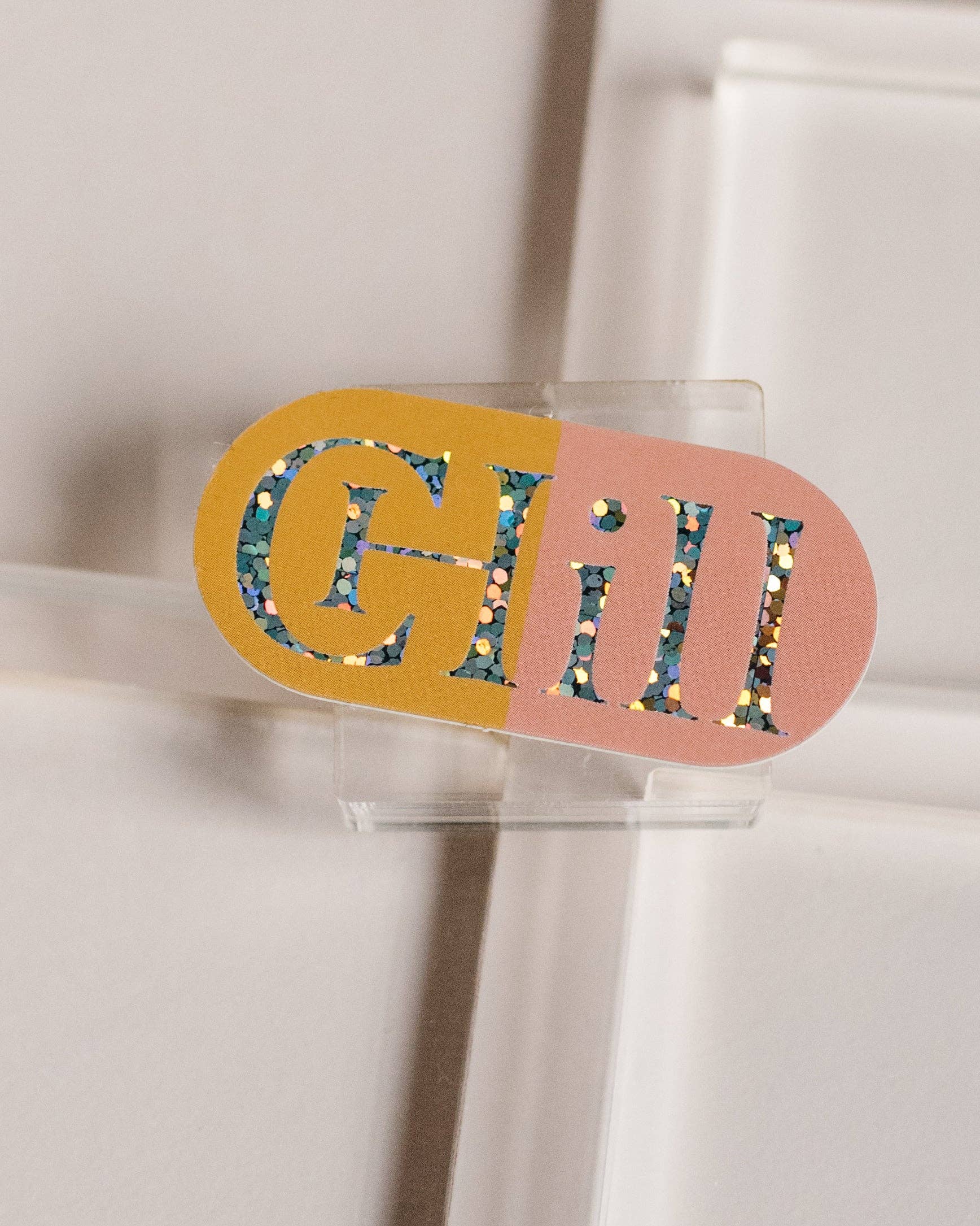 Chill Pill Sparkle Sticker - homesewn