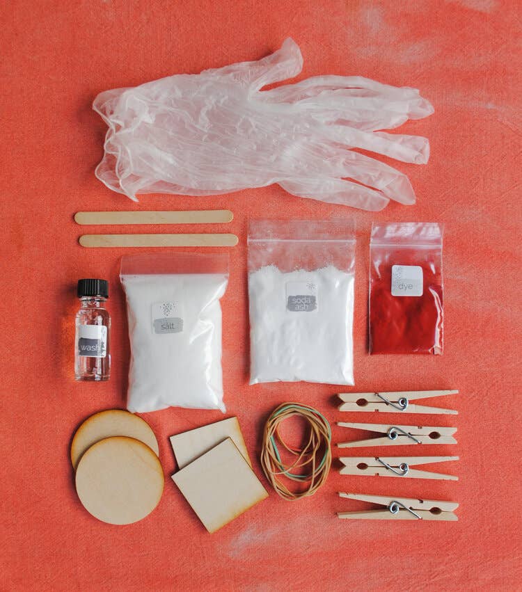 Shibori Dyeing Kit - Zinnia Orange - homesewn