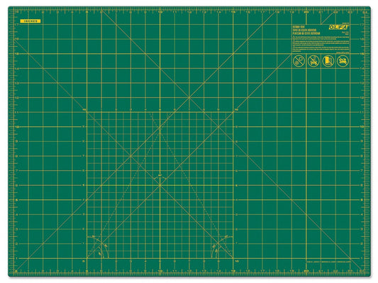 Cutting Mat w Grid 18X24" - Green - homesewn