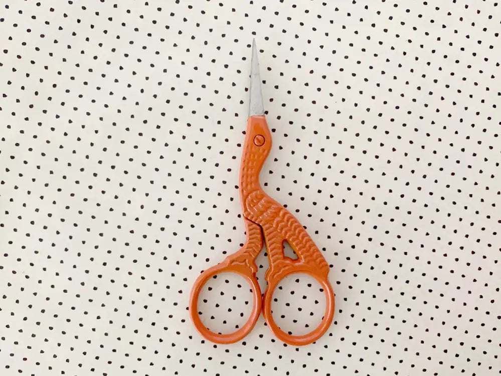 Snipster Coloured Stork Embroidery Scissors - homesewn