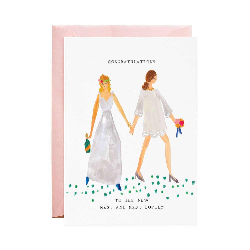 The New Mrs. and Mrs. - Greeting Card - homesewn