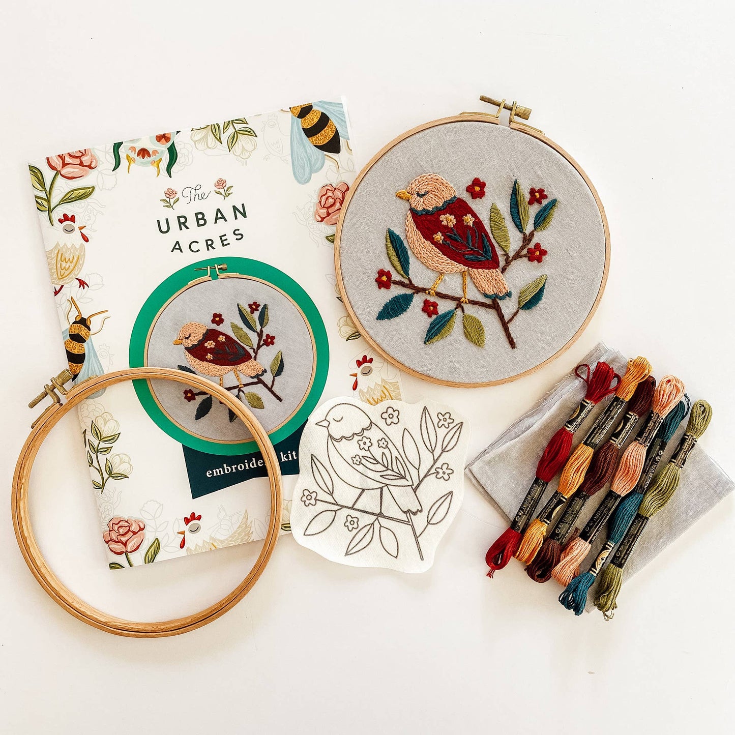 Folk Bird Embroidery Kit - homesewn