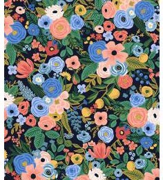 Garden Party - Navy - Rifle Paper Co. Wildwood - homesewn