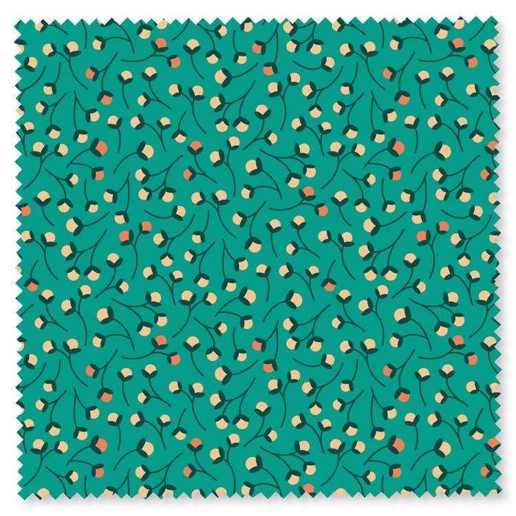 Nordic Spring Warmness - Teal  610109 -Felicity Fabrics Quilting Cotton Fabric 566 - homesewn