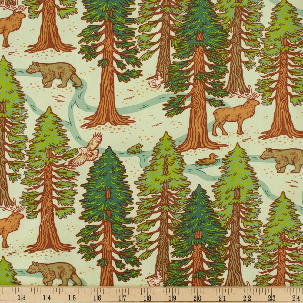 Redwoods - Mint - The Wild Coast by Mustard Beetlehomesewn
