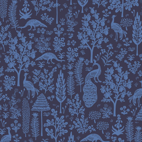 Menagerie Silhouette - Navy - Rifle Paper Co. Camont - homesewn