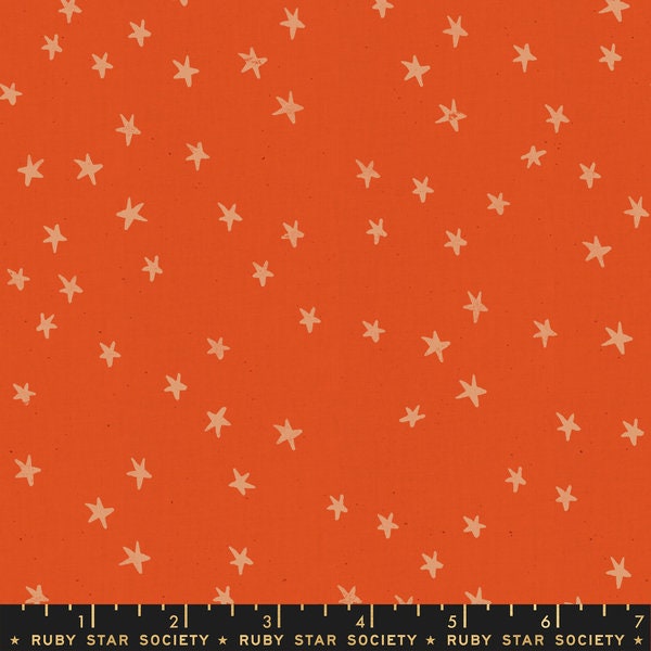 Starry - Warm Red Unbleached - homesewn