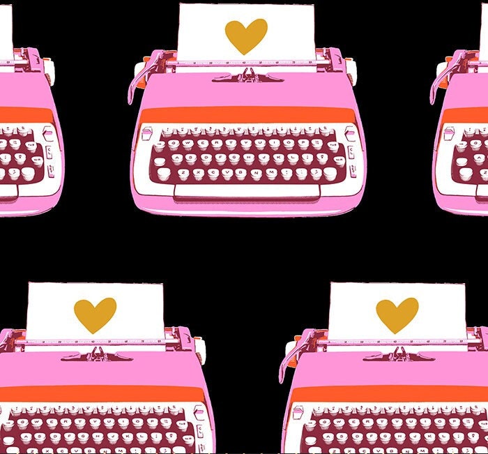Typewriter Love - Black - Darlings 2 - homesewn