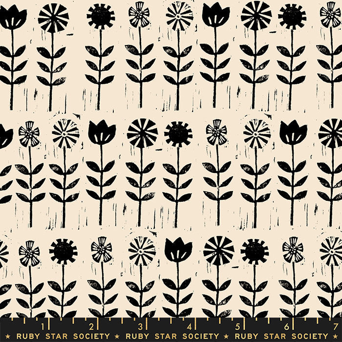 Darlings 2 - Wildflowers - Black fabric 