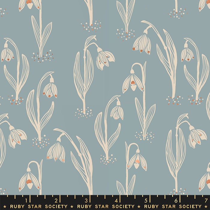 Snowdrops - Sky - Unruly Nature - homesewn