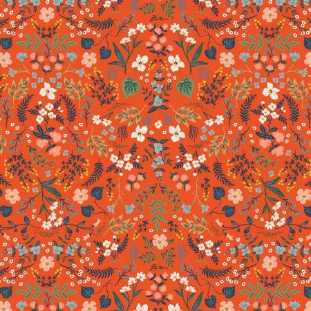 Wildwood Floral - Red METALLIC - Rifle Paper Co. Camont - homesewn