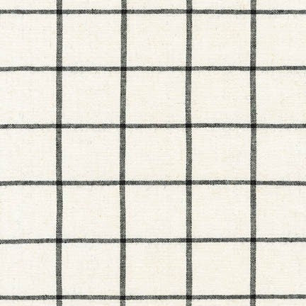 Essex Yarn Dyed - Ivory/Black  - 55/45 Linen/Cotton - homesewn