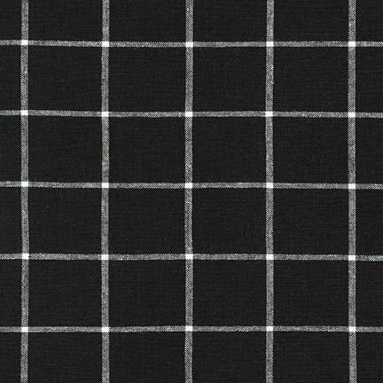 Essex Yarn Dyed - Black/White - 55/45 Linen/Cotton - homesewn