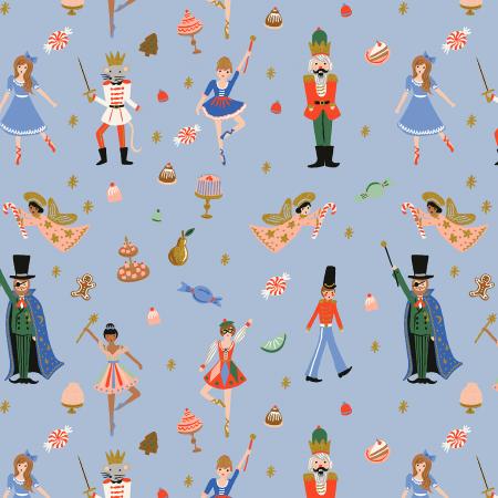 Land of Sweets - Powder Blue - Rifle Paper Co. Holiday Classics - homesewn