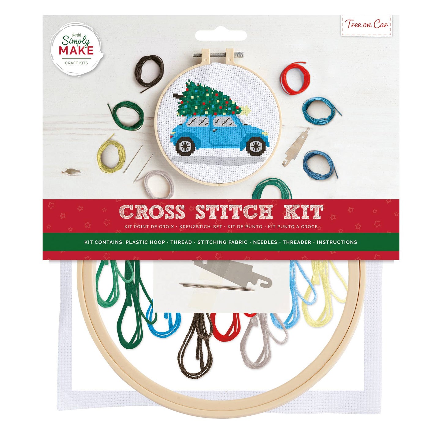 Simply Make Cross Stitch Kit - Tree on Car - homesewn