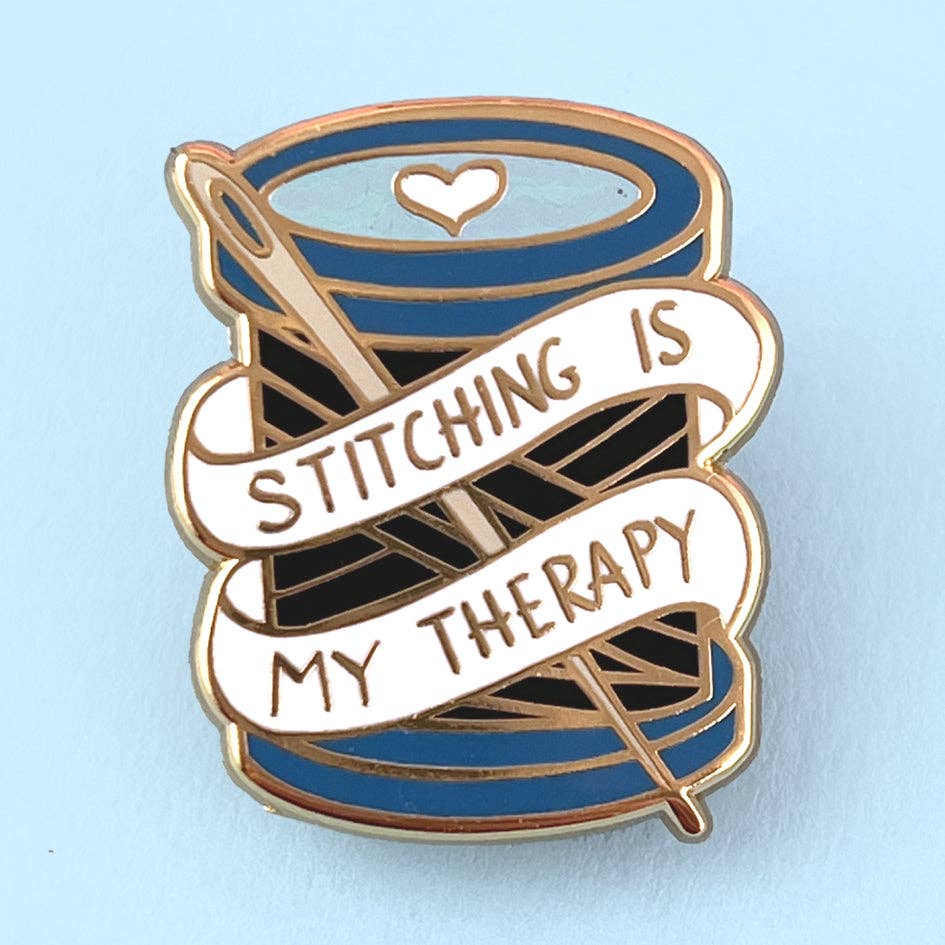 Stitching Is My Therapy Needle Minder - homesewn